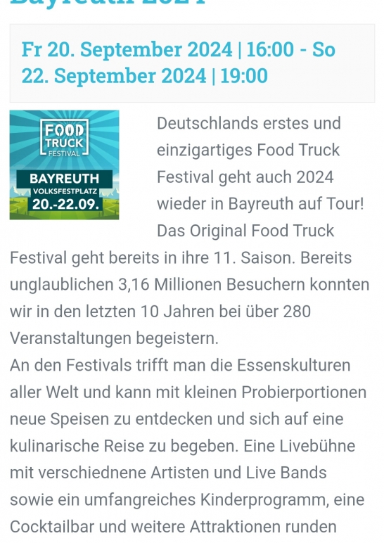 Foodtruck Festival Bayreuth 