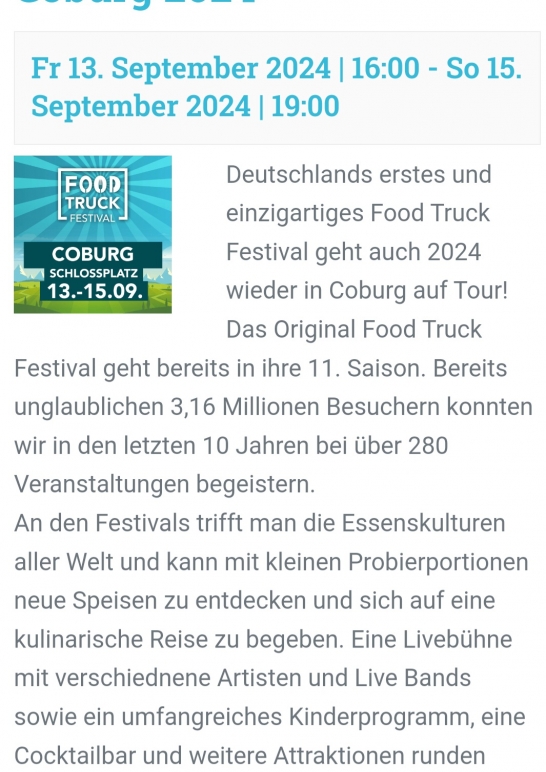 Foodtruck Festival Coburg