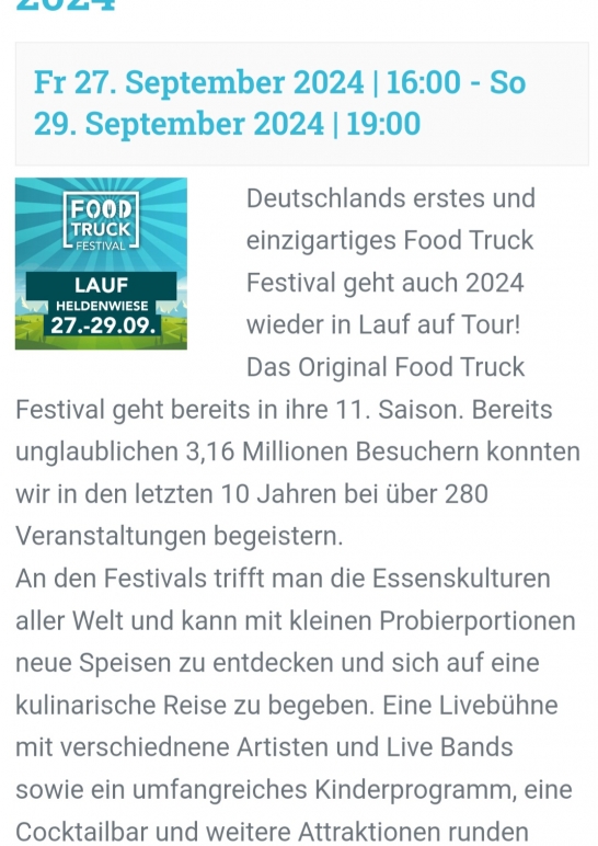 Foodtruck Festival Lauf